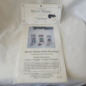Mount Vernon Mini Stocking Counted Cross Stitch Ornament Kit Washington B10